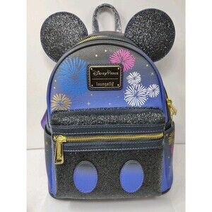 Disney Parks 50th Anniversary Loungefly Mini Backpack Mickey Mouse Fireworks